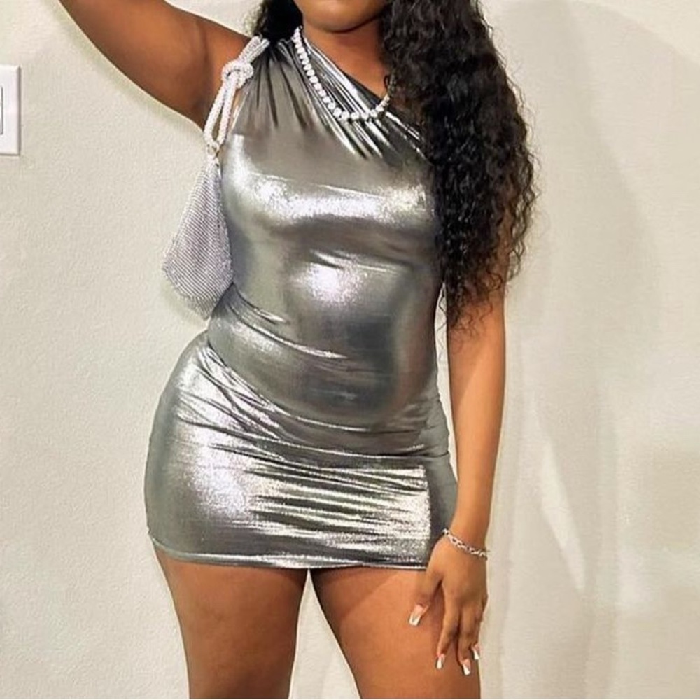 Silver body dress